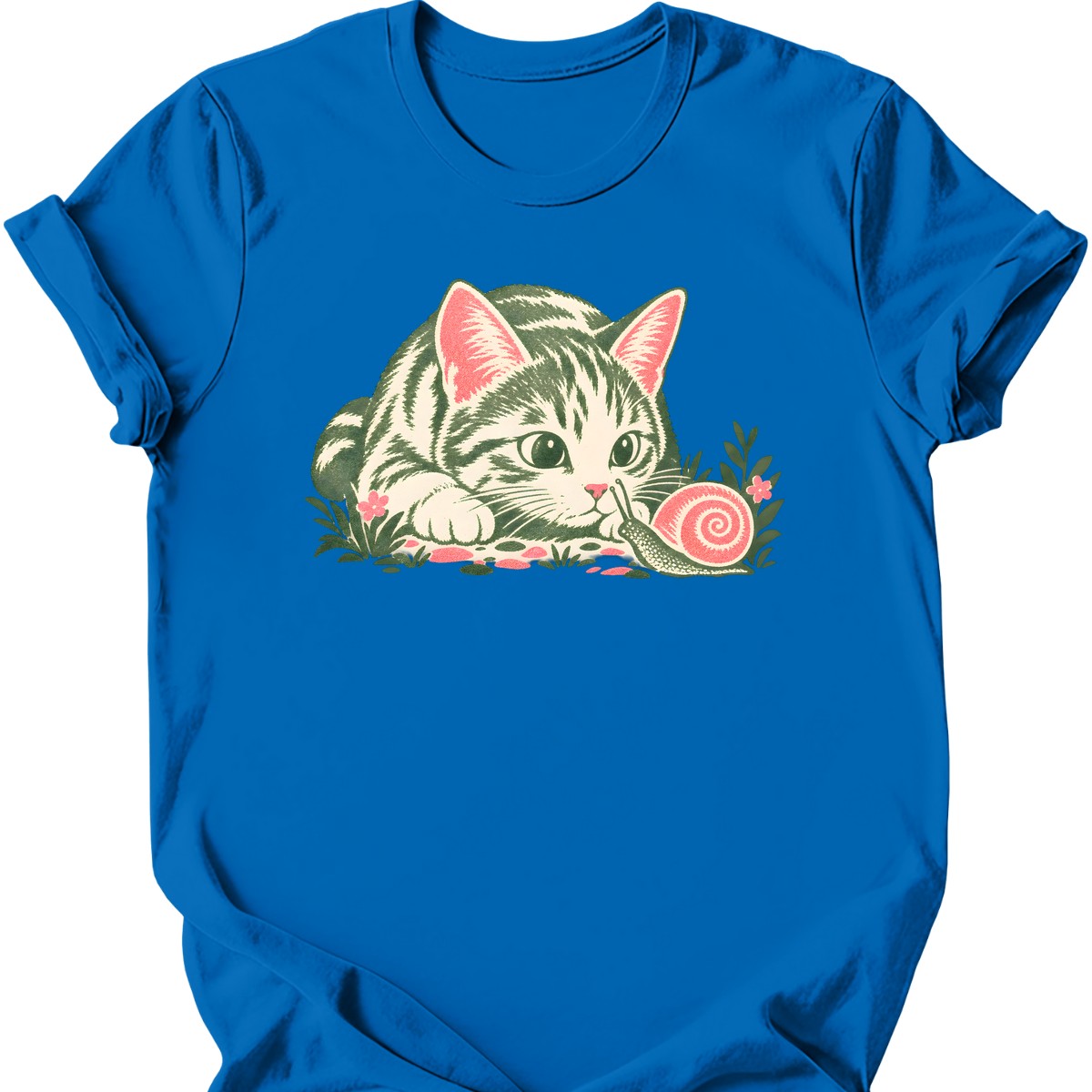 Cat and Snail T-Shirt — Royal