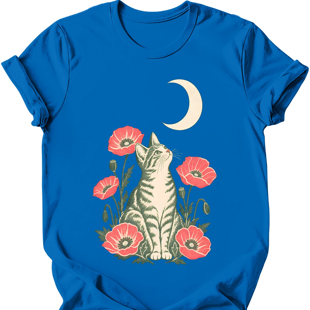 Poppy Moon Cat T-Shirt — Royal