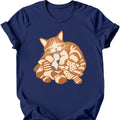 Sock Thief Cat T-Shirt — Navy