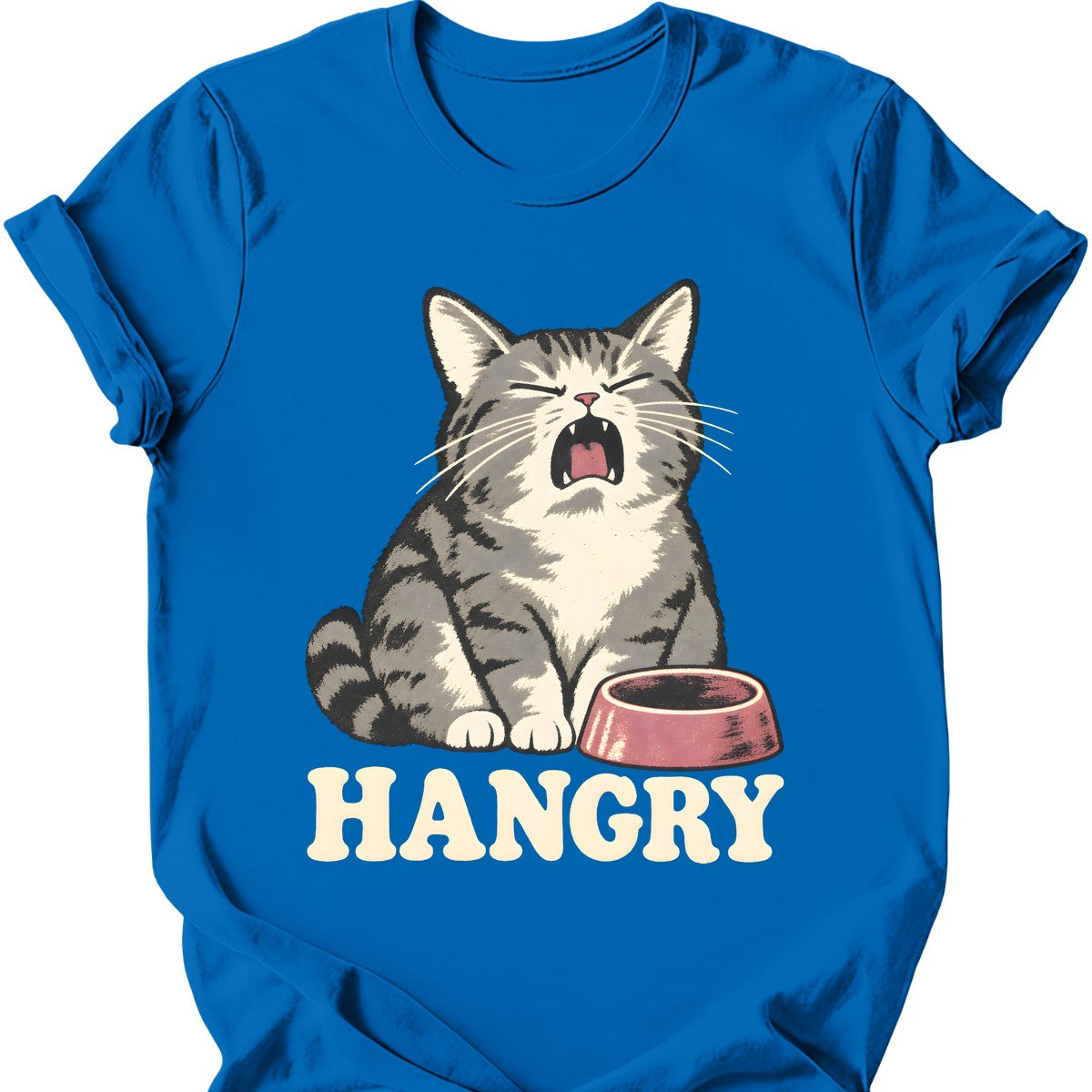 Hangry Cat T-Shirt — Royal