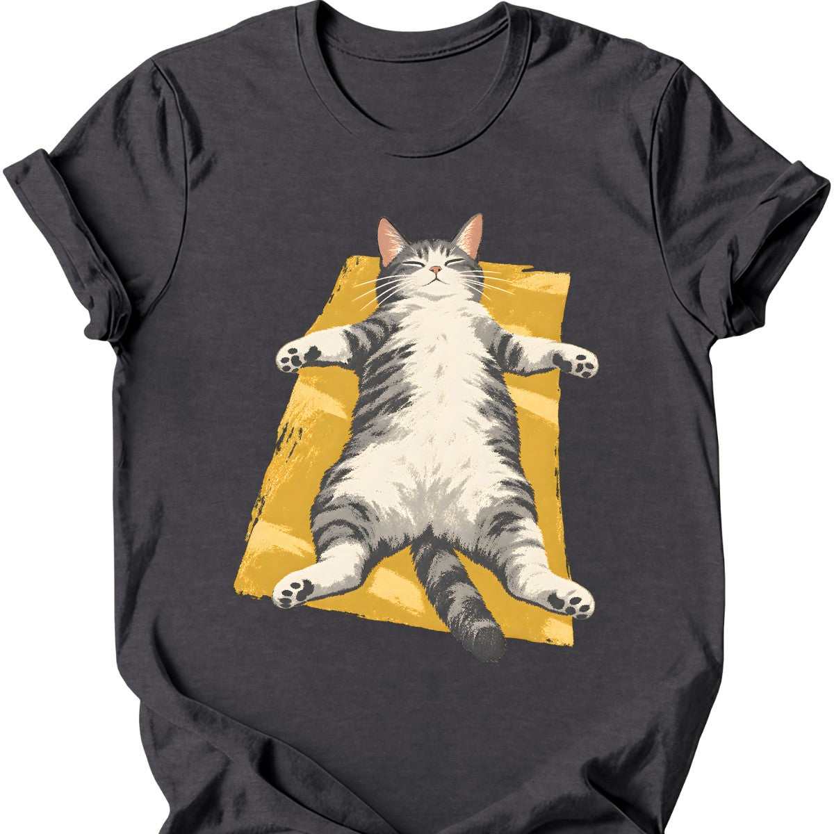 Sunbeam Cat T-Shirt — Dark Heather