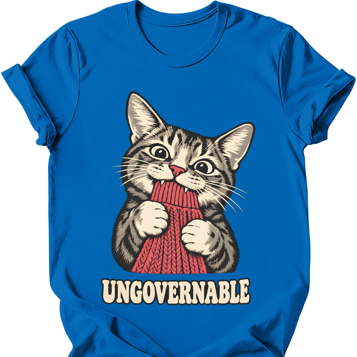 Ungovernable Cat T-Shirt — Royal