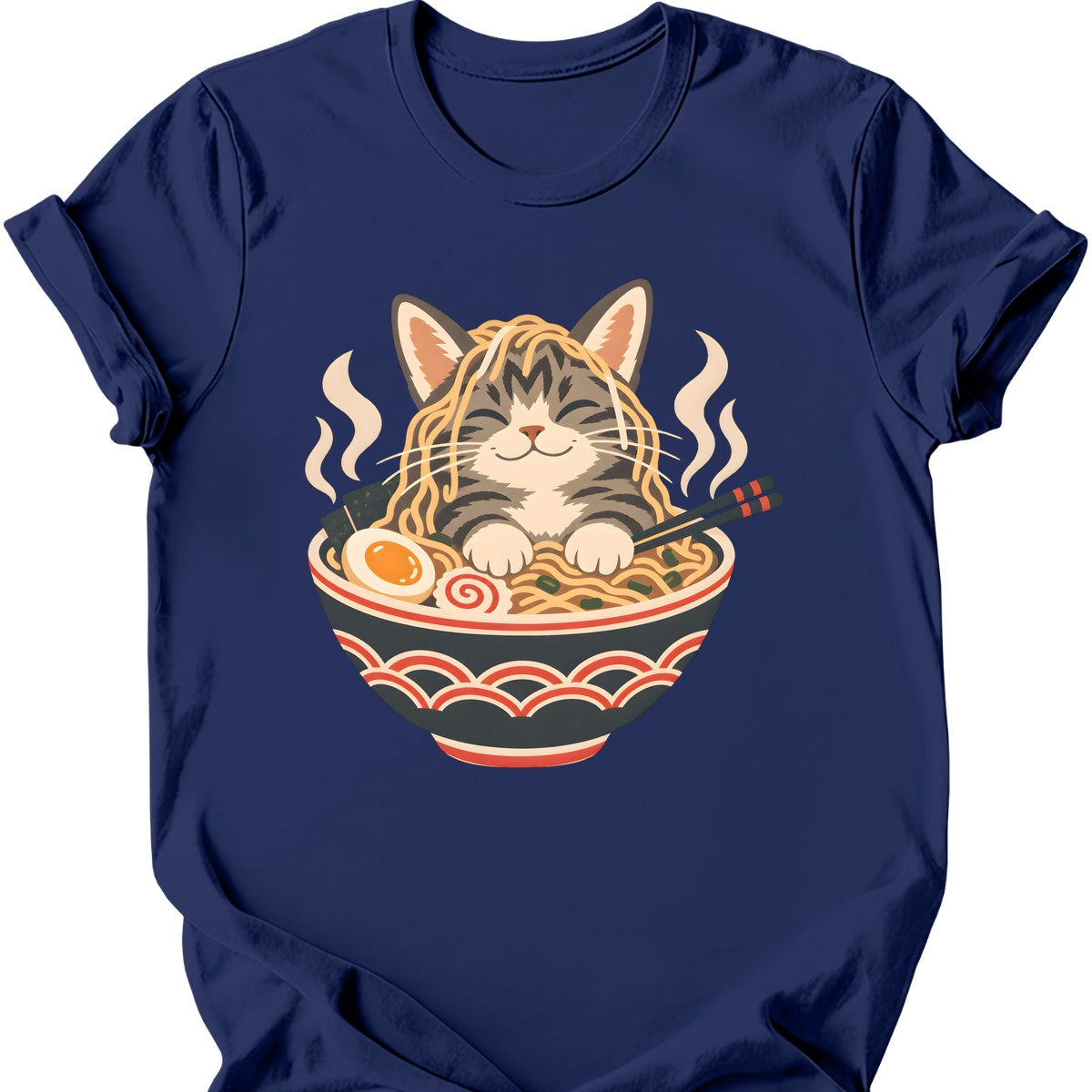 Ramen Cat T-Shirt — Navy