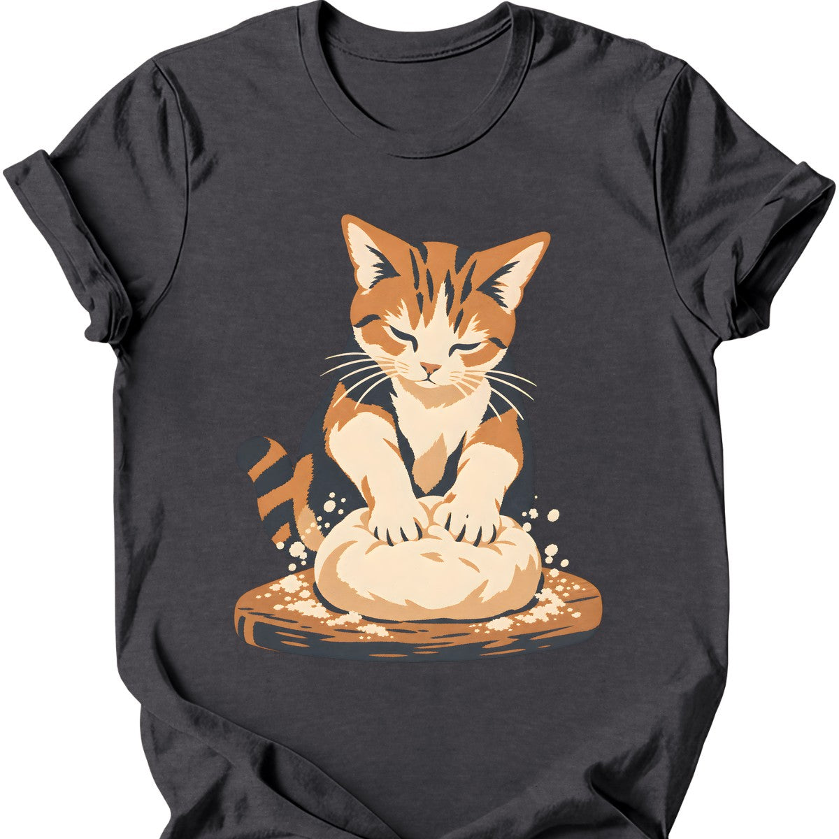 Making Biscuits Cat T-Shirt — Dark Heather