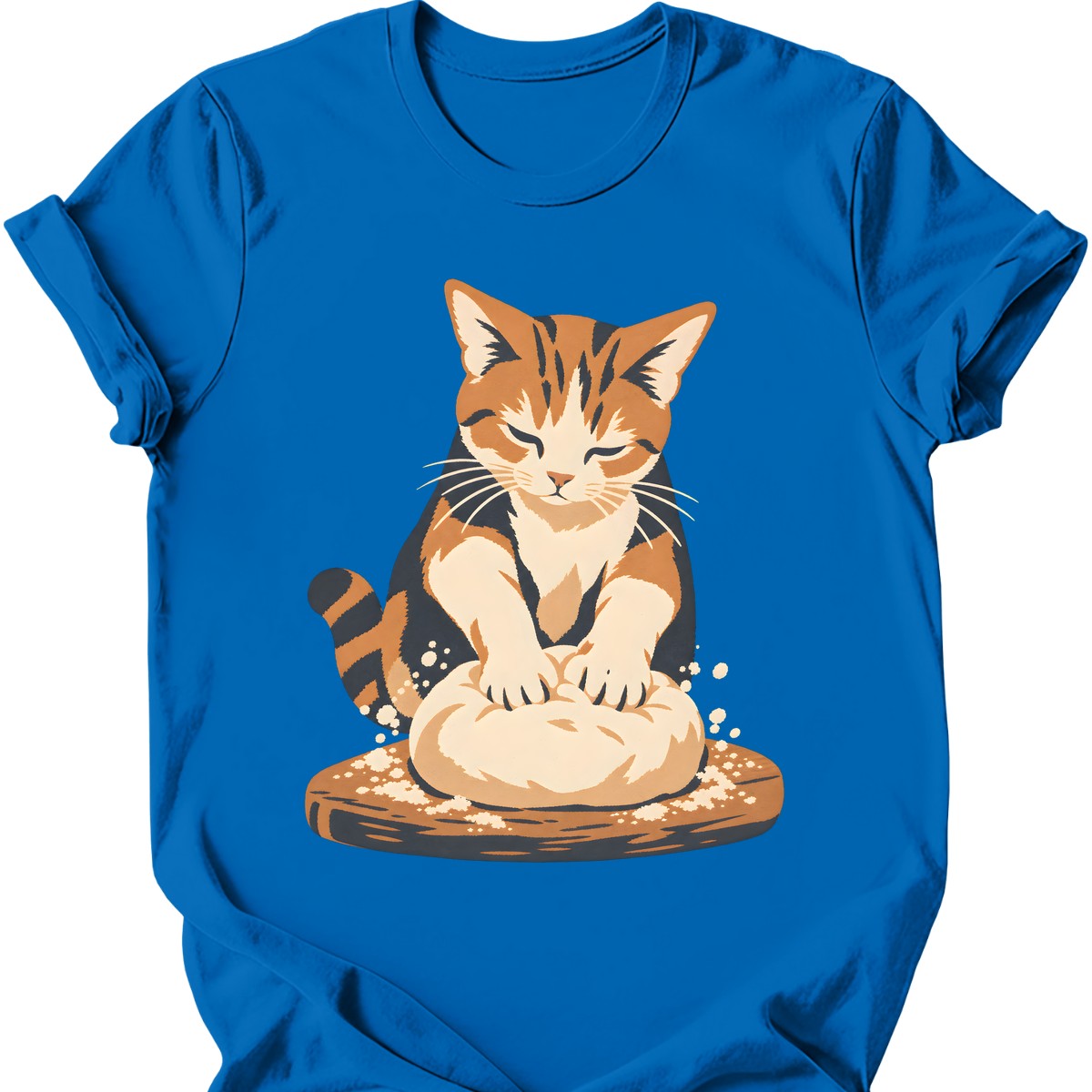 Making Biscuits Cat T-Shirt — Royal