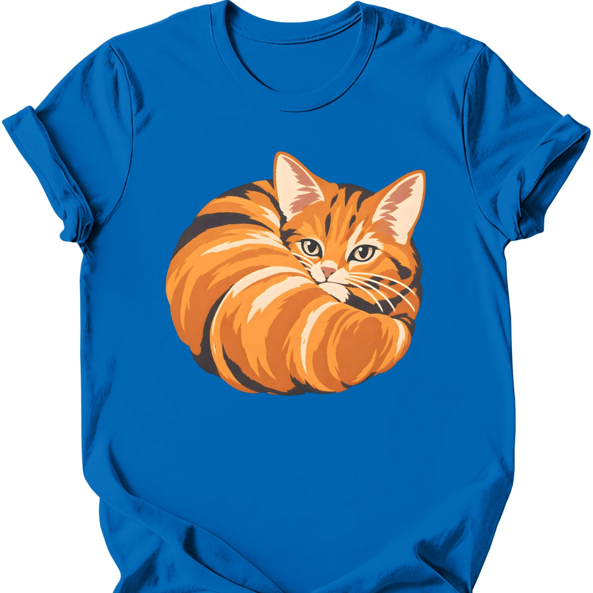 Croissant Cat T-Shirt — Royal