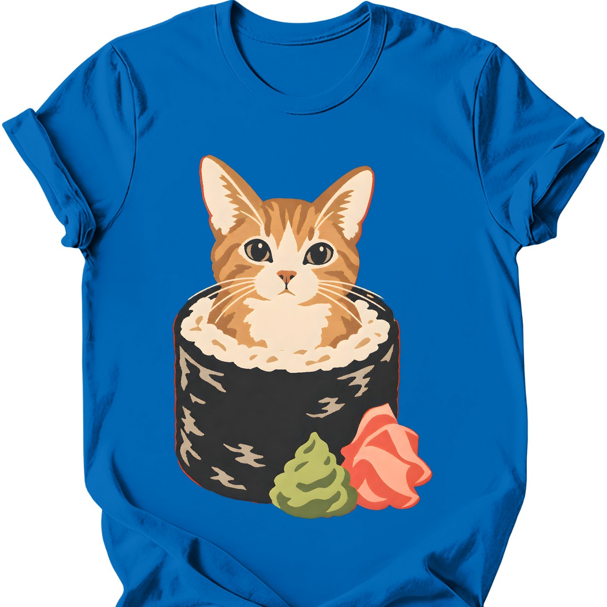 Sushi Cat T-Shirt — Royal