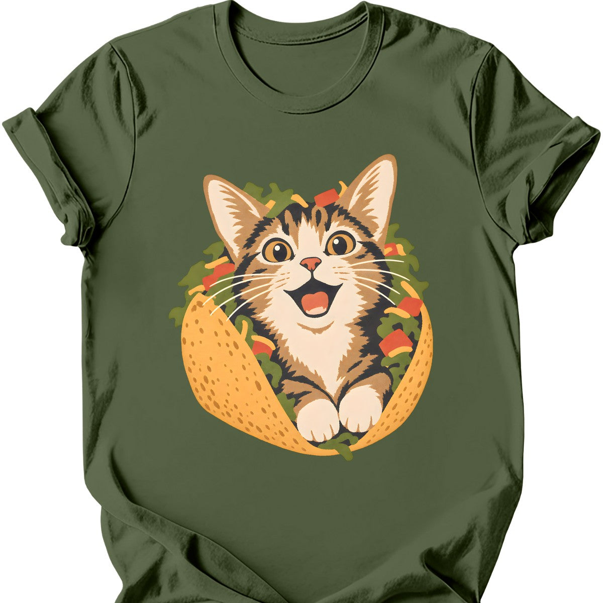 Taco Cat T-Shirt — Military Green