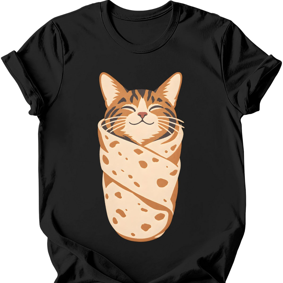 Purrito Cat T-Shirt — Black