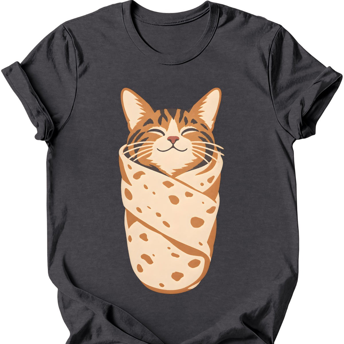 Purrito Cat T-Shirt — Dark Heather