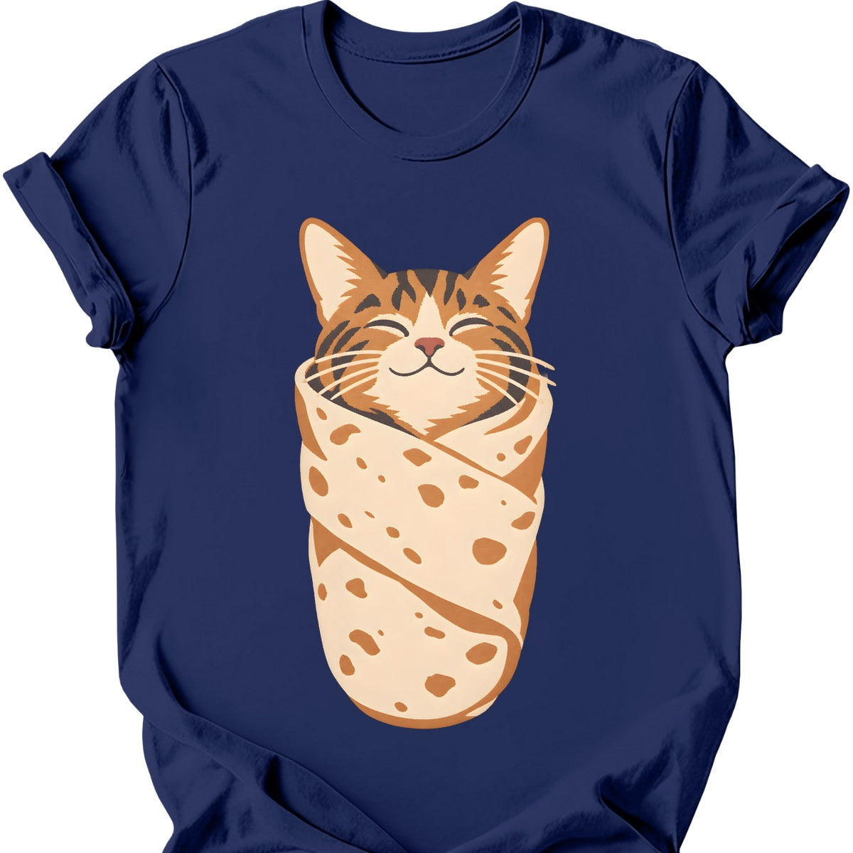 Purrito Cat T-Shirt — Navy