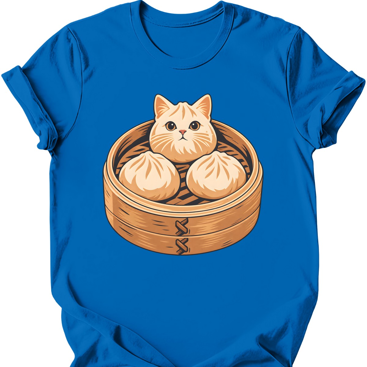 Dumpling Cat T-Shirt — Royal