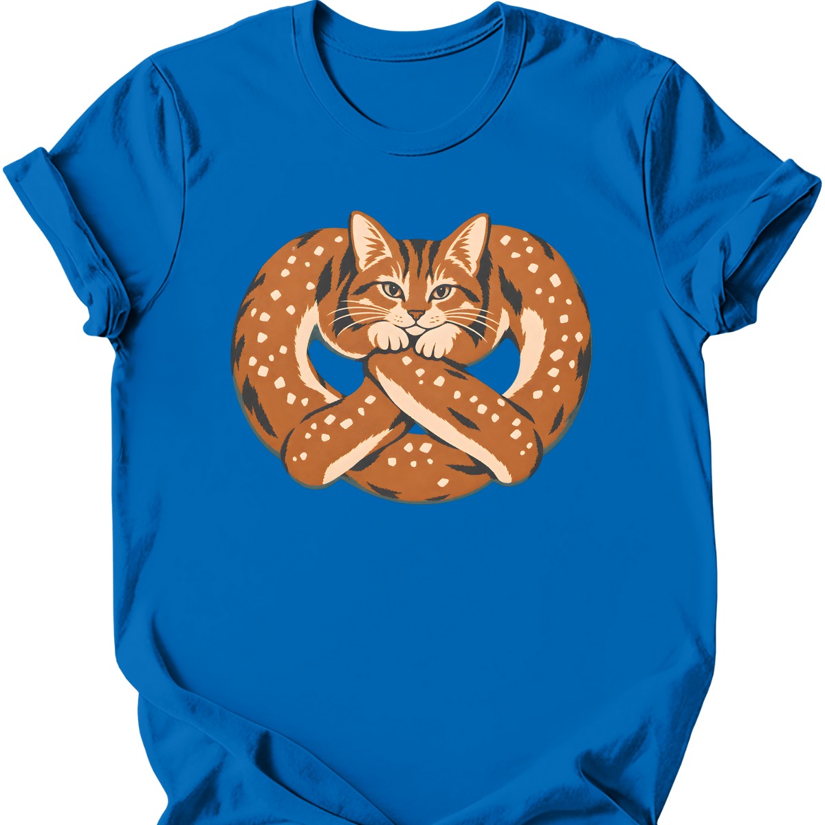 Pretzel Cat T-Shirt — Royal