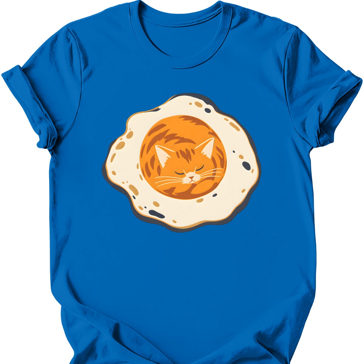 Fried Egg Cat T-Shirt — Royal