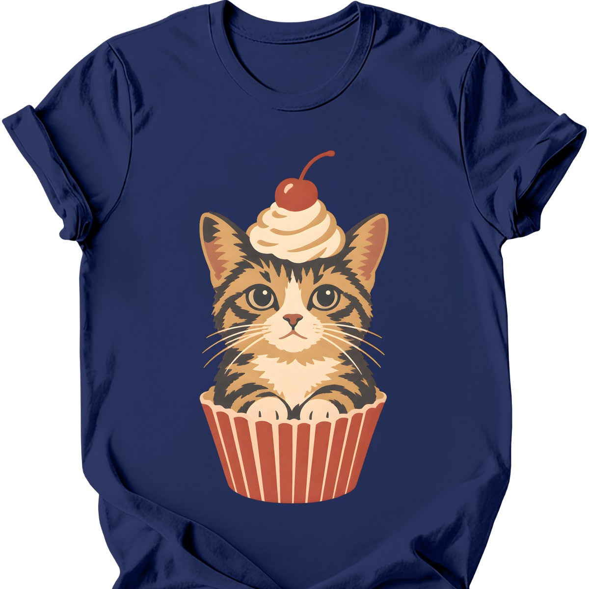 Cupcake Cat T-Shirt — Navy