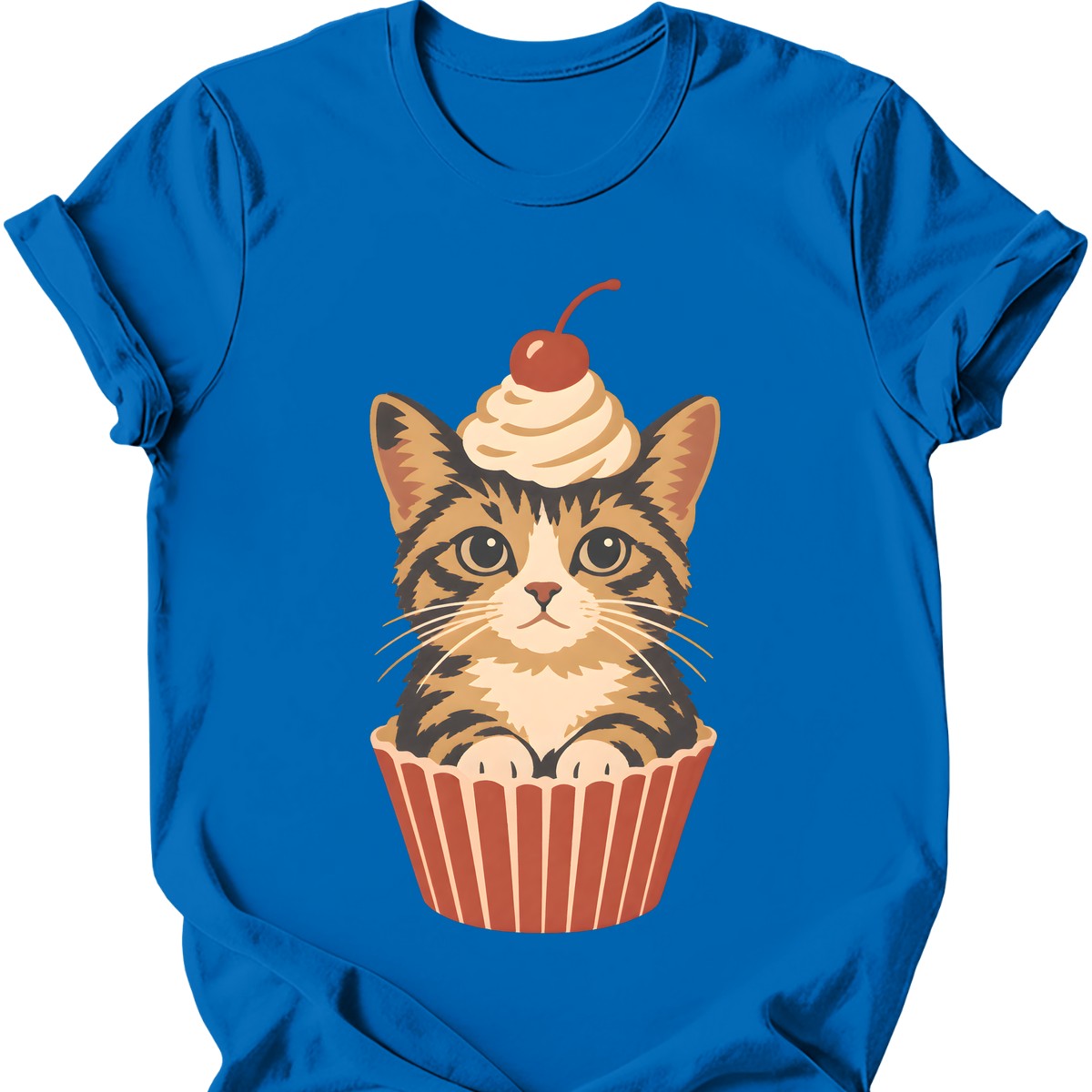 Cupcake Cat T-Shirt — Royal