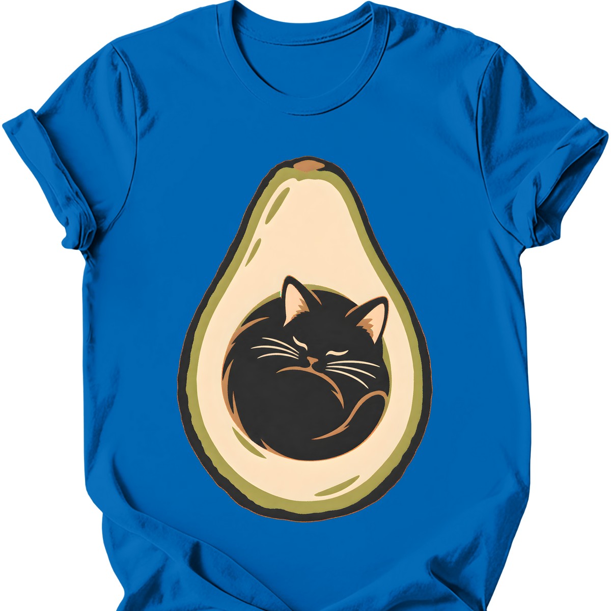 Avocado Cat T-Shirt — Royal