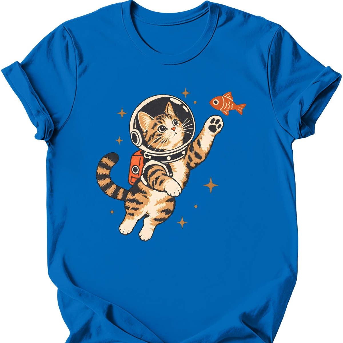 Astronaut Cat T-Shirt — Royal