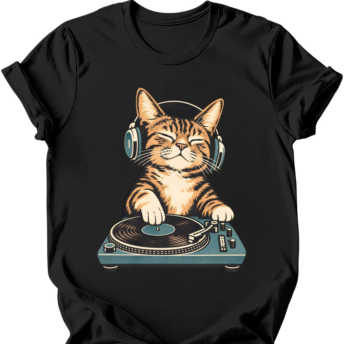 DJ Cat T-Shirt — Black