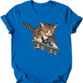 Skater Cat T-Shirt — Royal