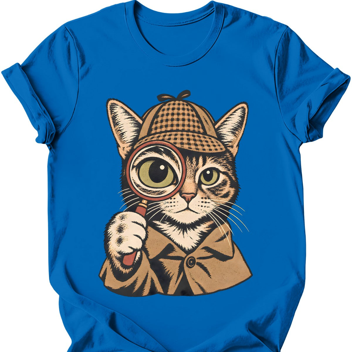 Detective Cat T-Shirt — Royal