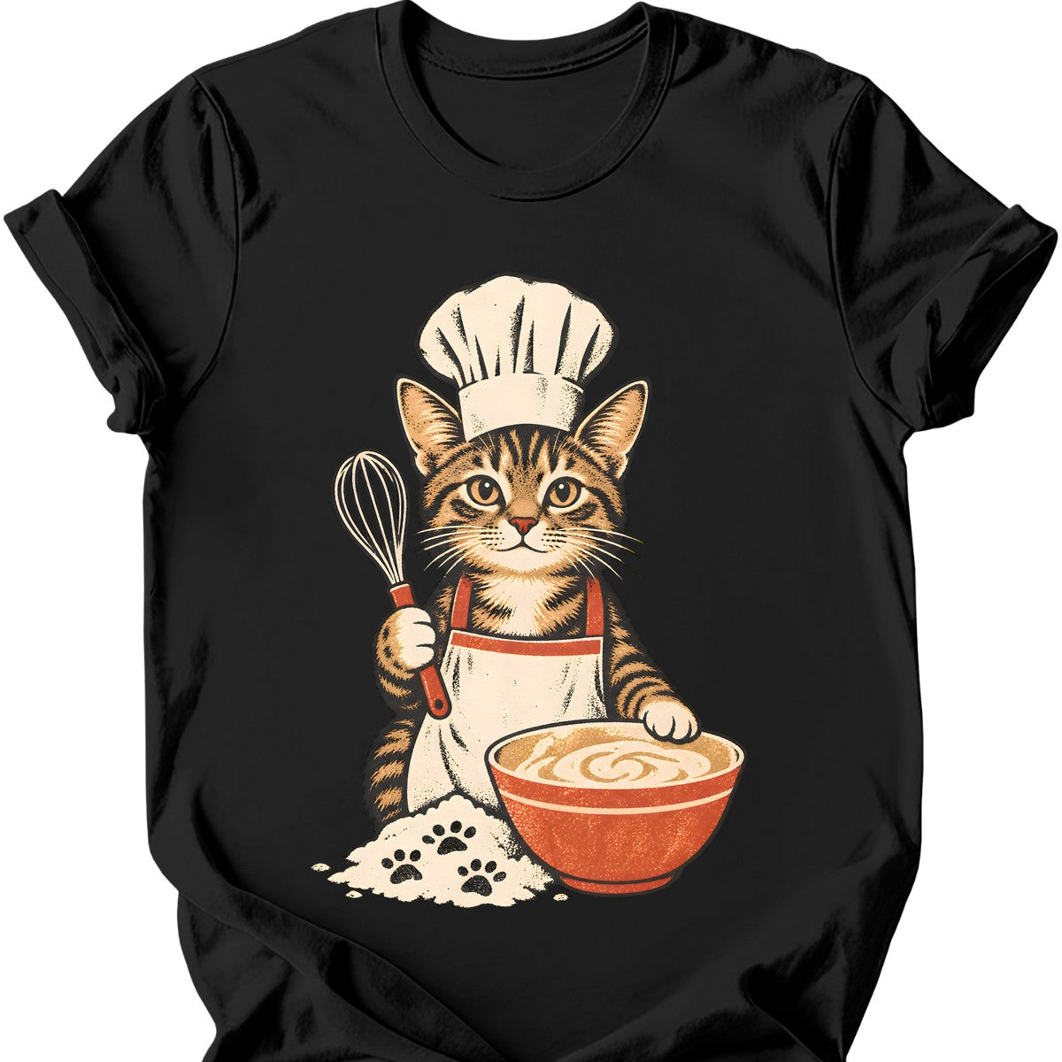 Chef Cat T-Shirt — Black