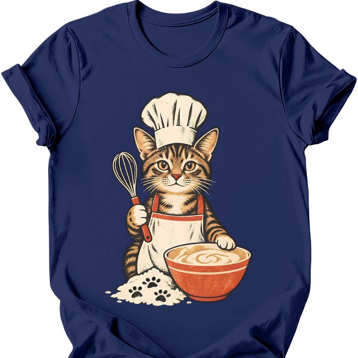 Chef Cat T-Shirt — Navy