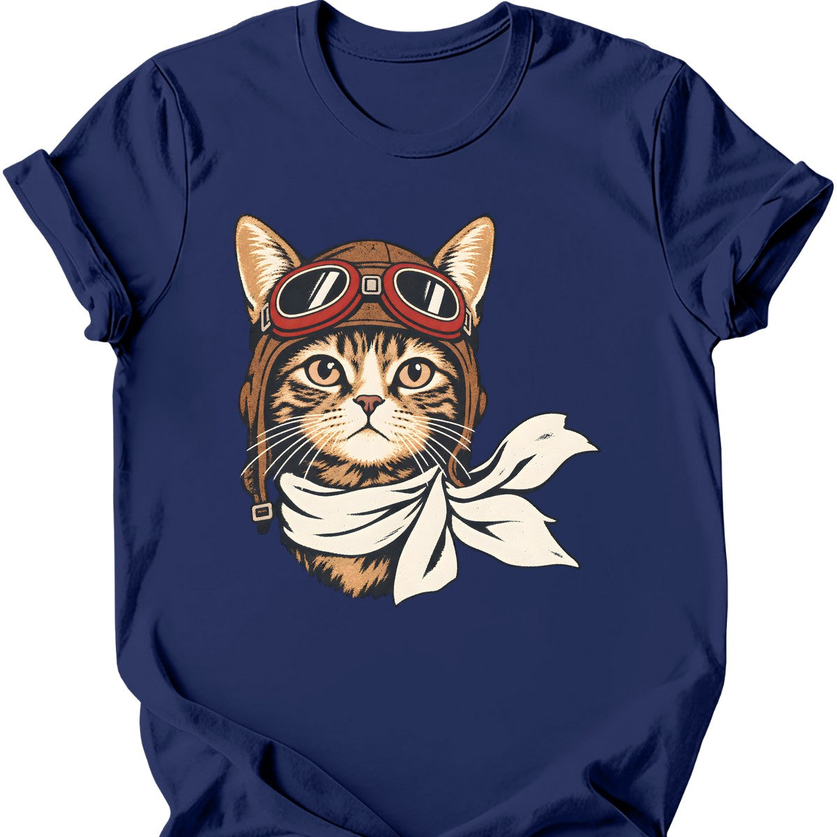 Pilot Cat T-Shirt — Navy