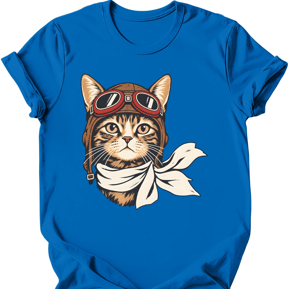 Pilot Cat T-Shirt — Royal