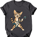 Rockstar Cat T-Shirt — Dark Heather