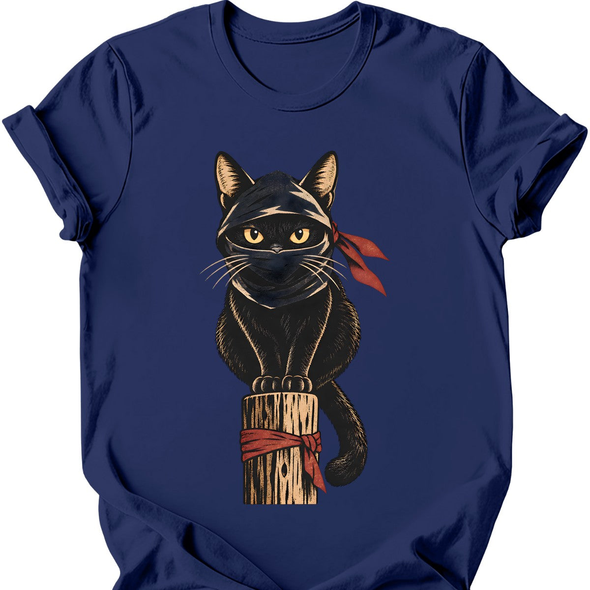 Ninja Cat T-Shirt — Navy