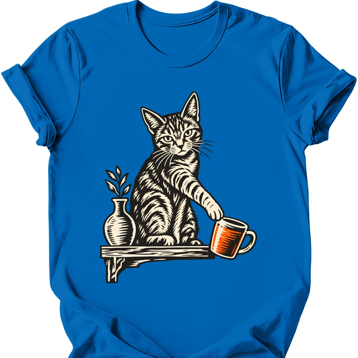 Mug Off the Shelf Cat T-Shirt — Royal