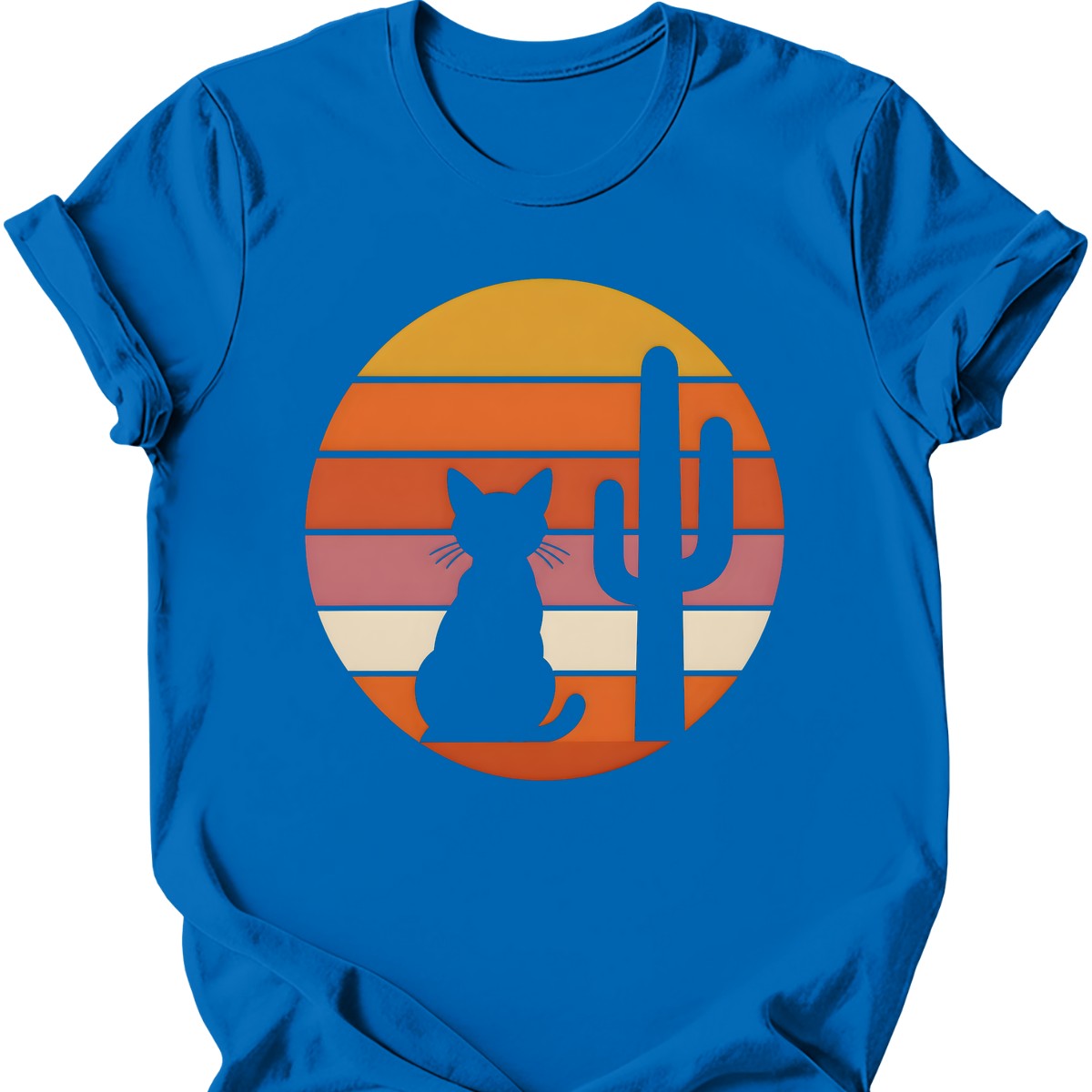 Desert Sunset Cat T-Shirt — Royal