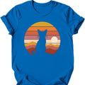 Mountain Sunset Cat T-Shirt — Royal