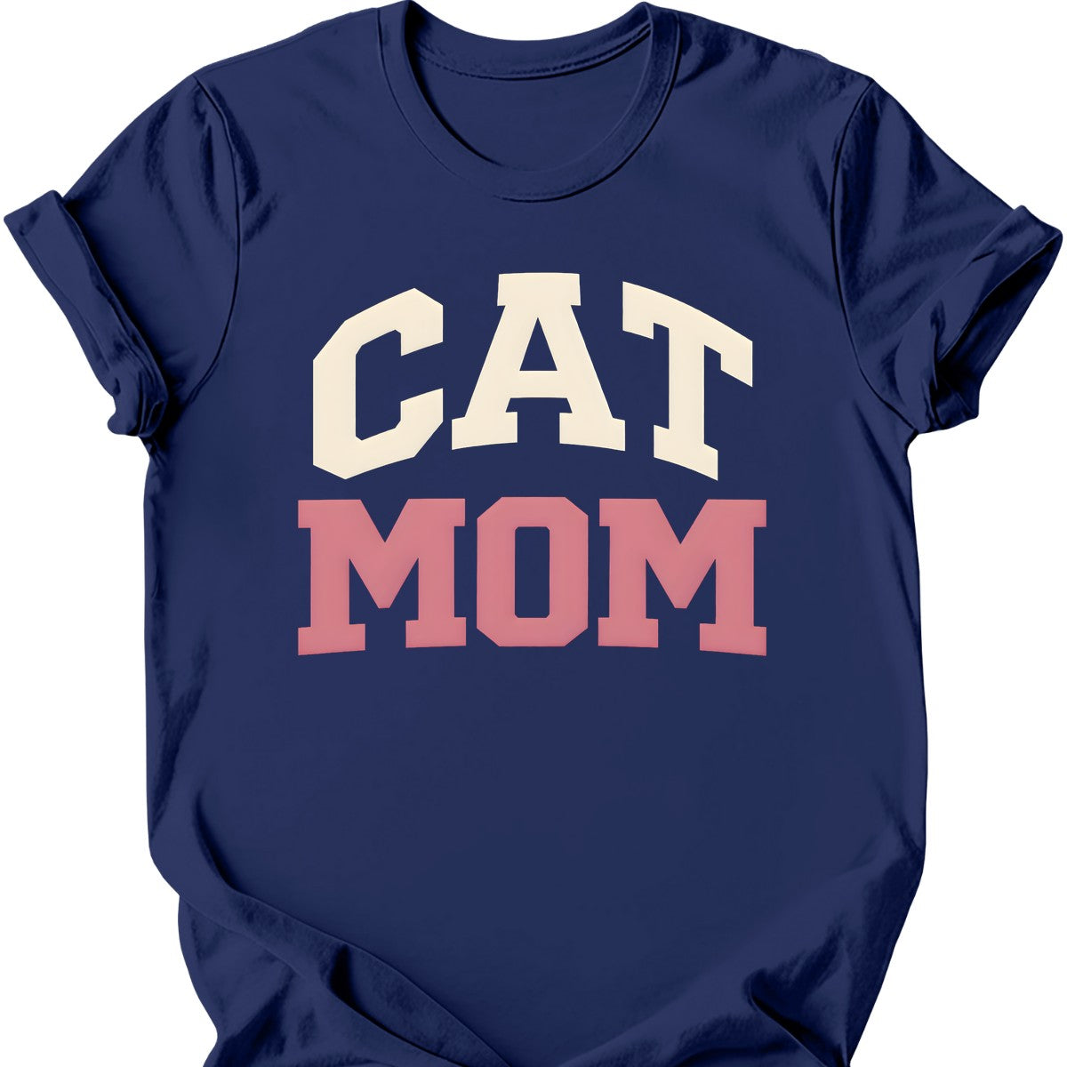 Cat Mom T-Shirt — Navy