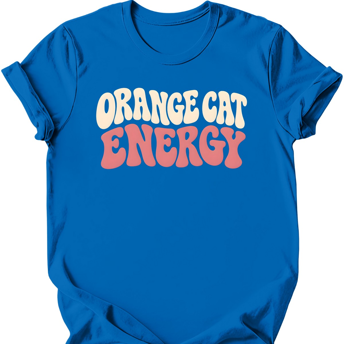 Orange Cat Energy T-Shirt — Royal