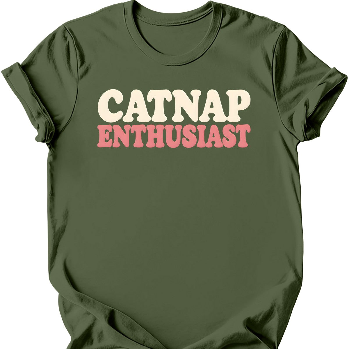 Catnap Enthusiast T-Shirt — Military Green