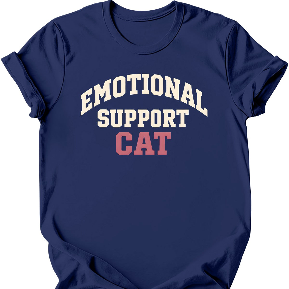 Emotional Support Cat T-Shirt — Navy