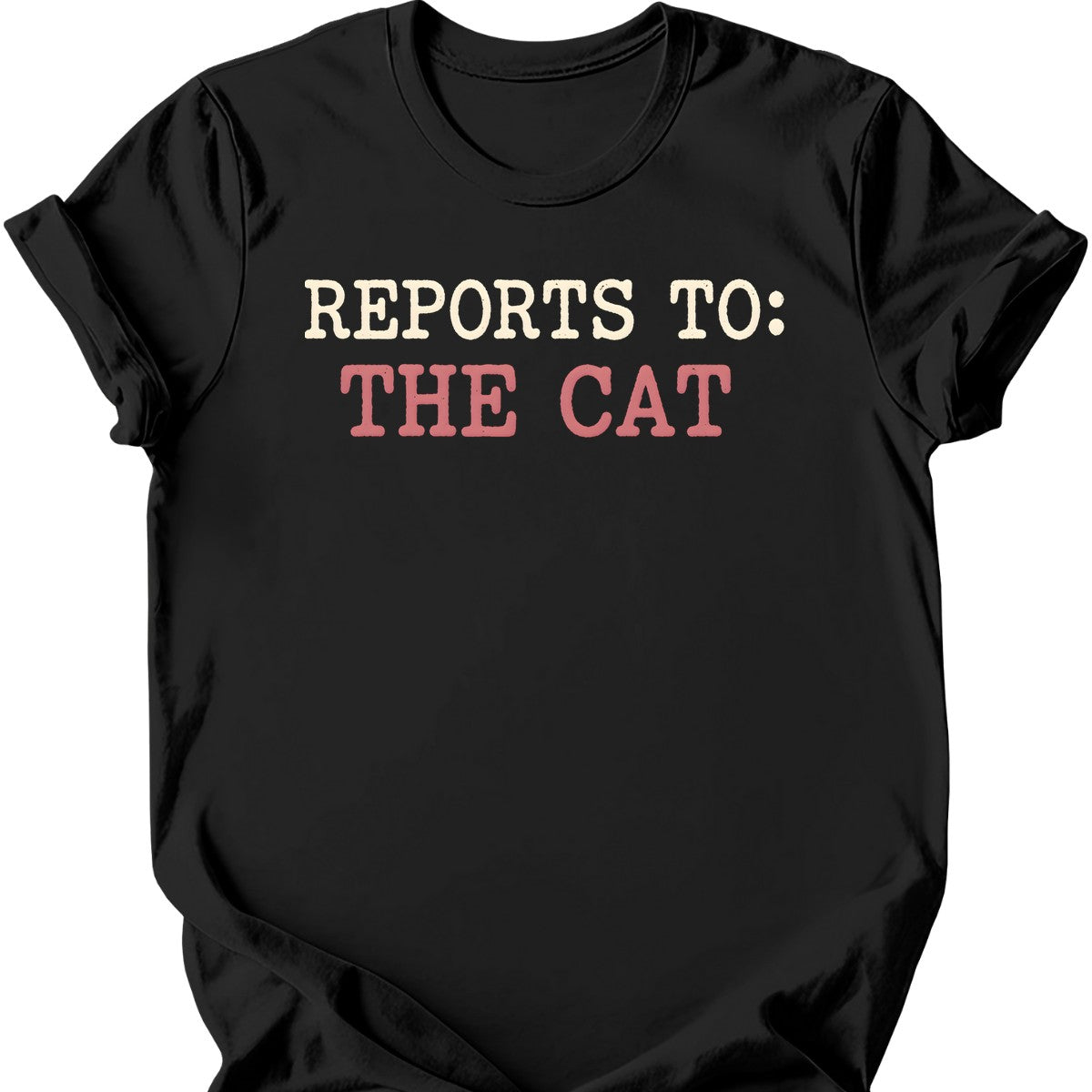 Reports To: The Cat T-Shirt — Black
