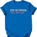 Out of Office: Cat on Lap T-Shirt — Royal