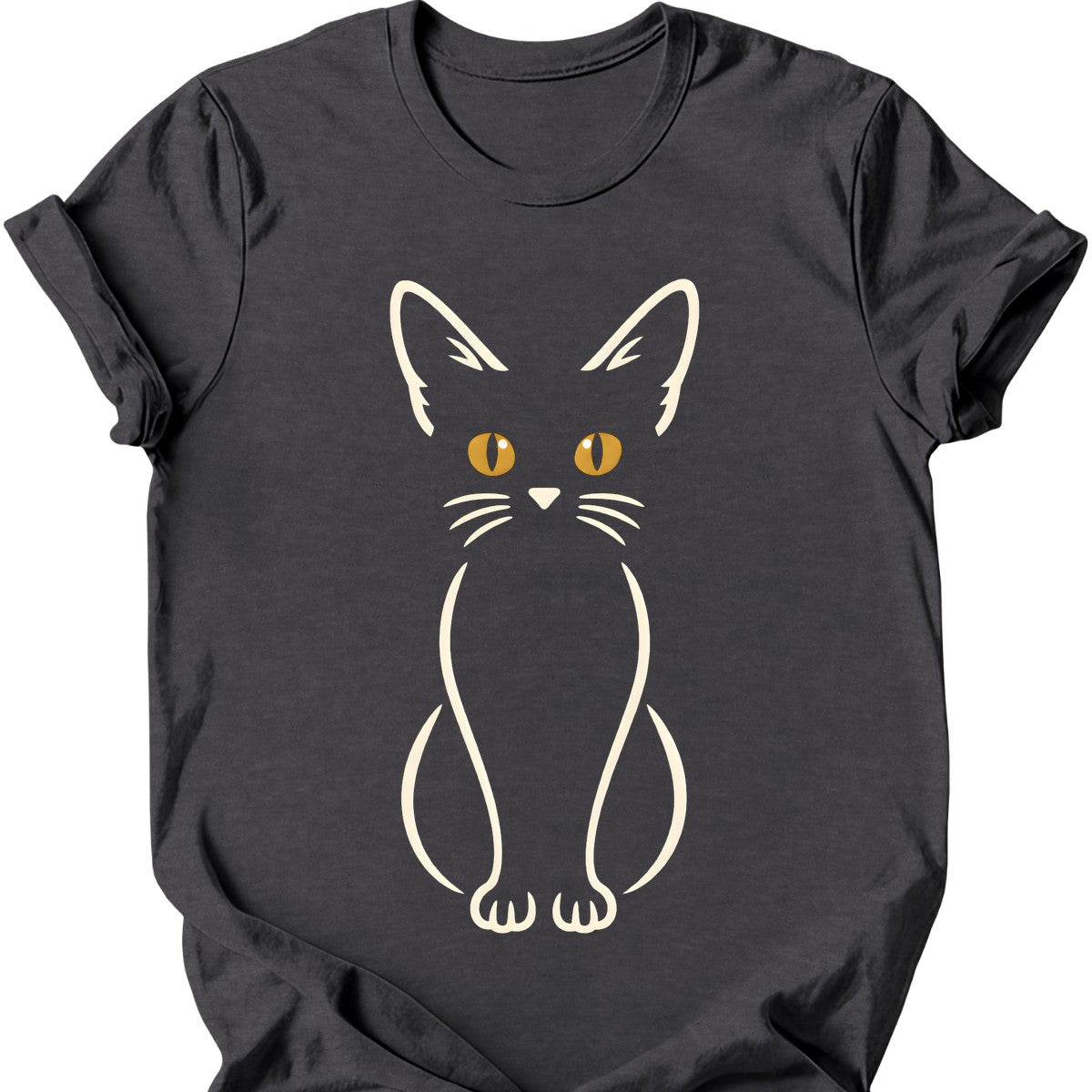 The Void Cat T-Shirt — Dark Heather