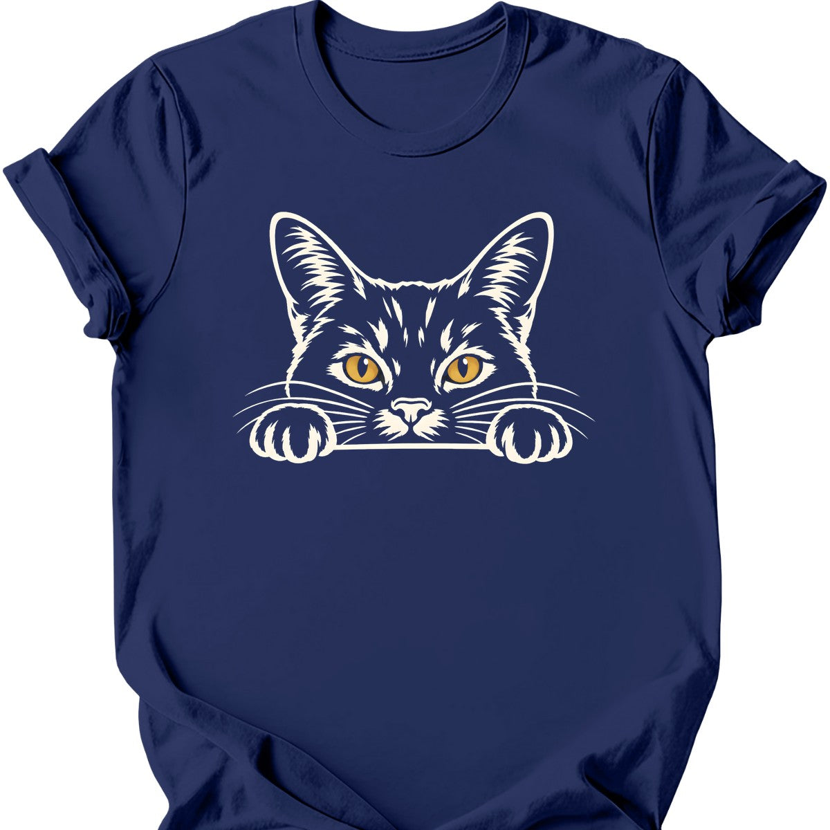 Peeking Void Cat T-Shirt — Navy