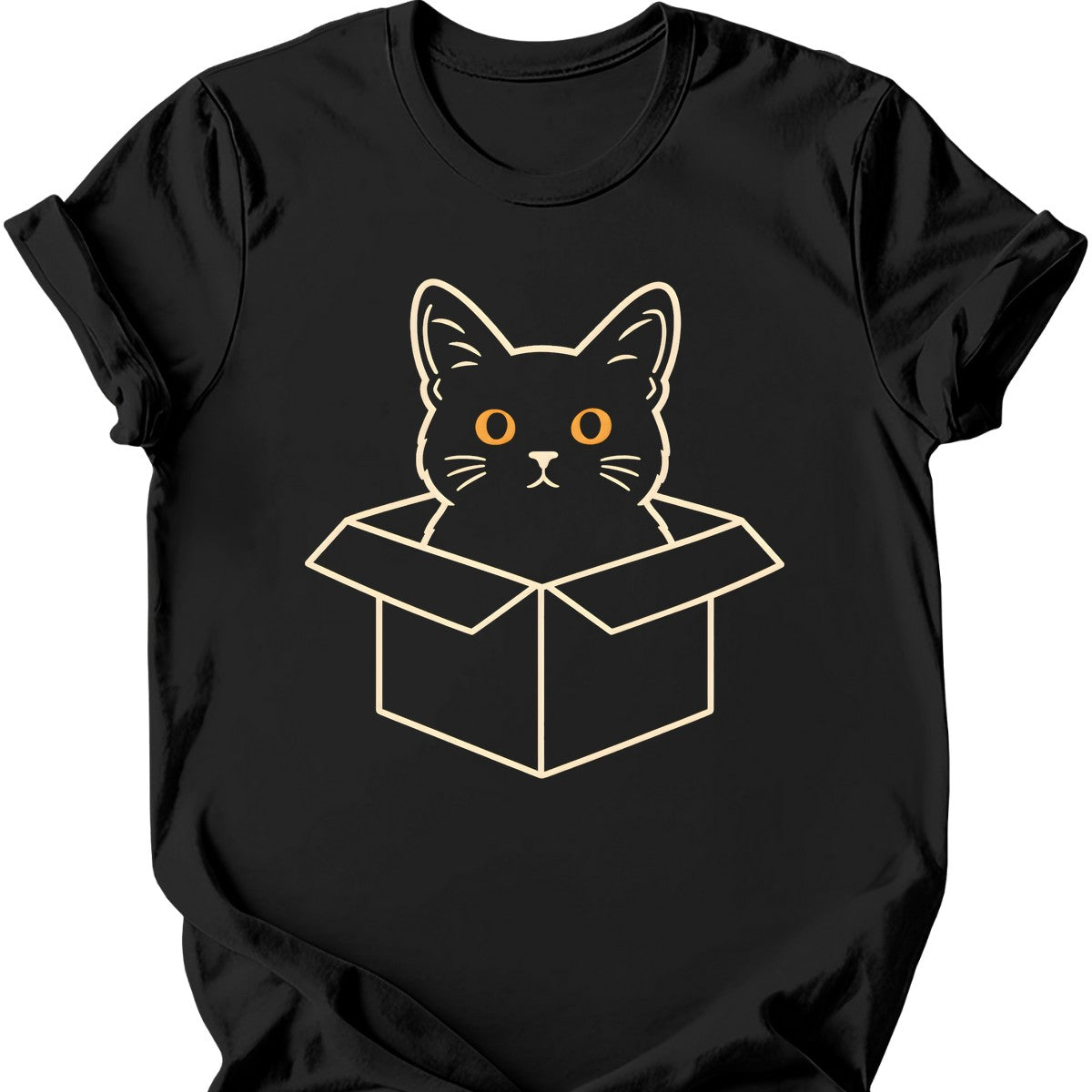 Void Cat in a Box T-Shirt — Black