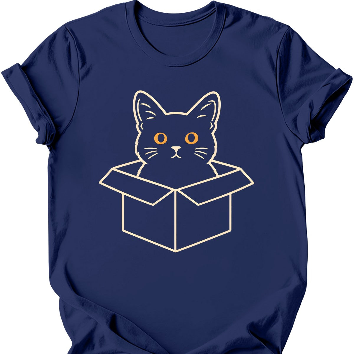 Void Cat in a Box T-Shirt — Navy