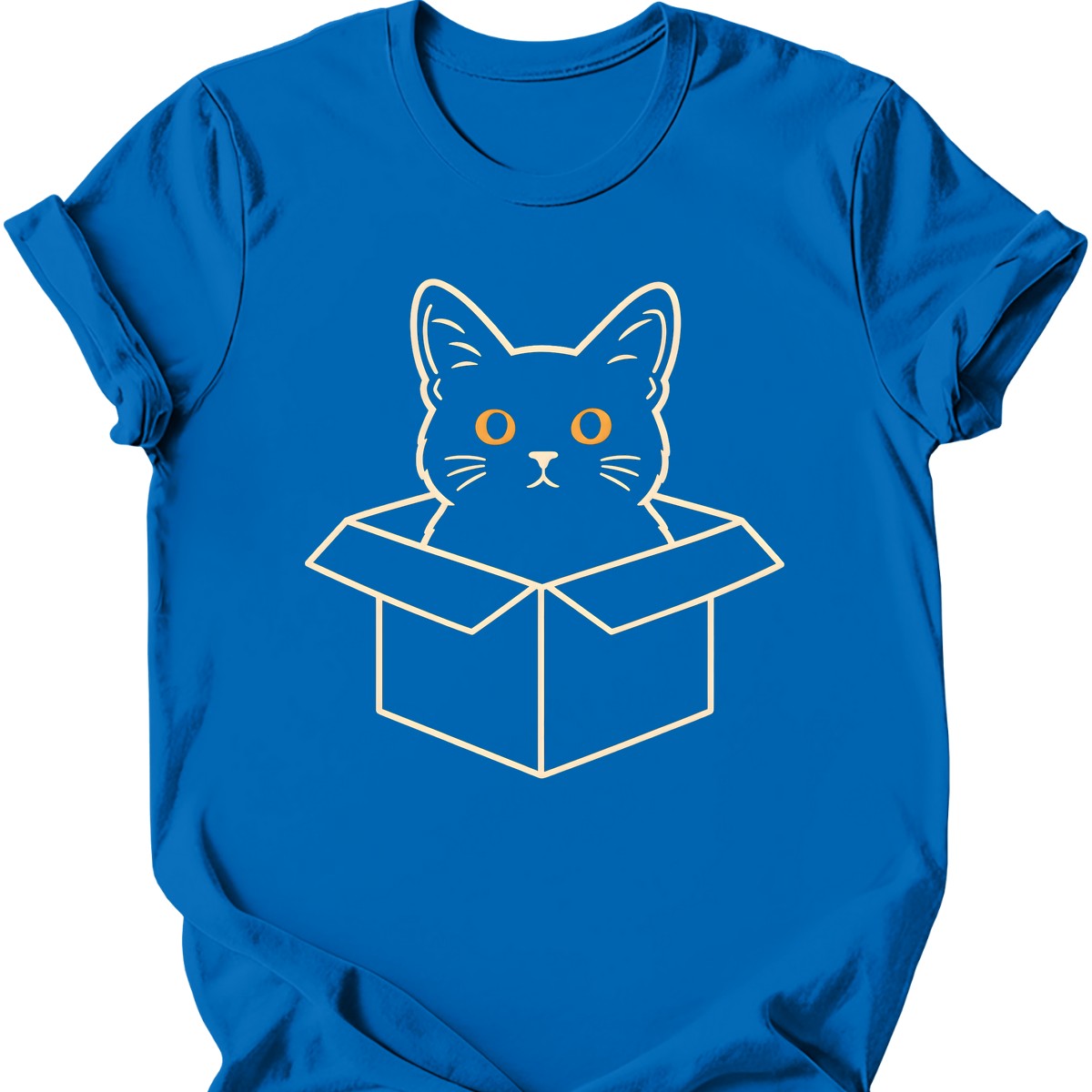 Void Cat in a Box T-Shirt — Royal