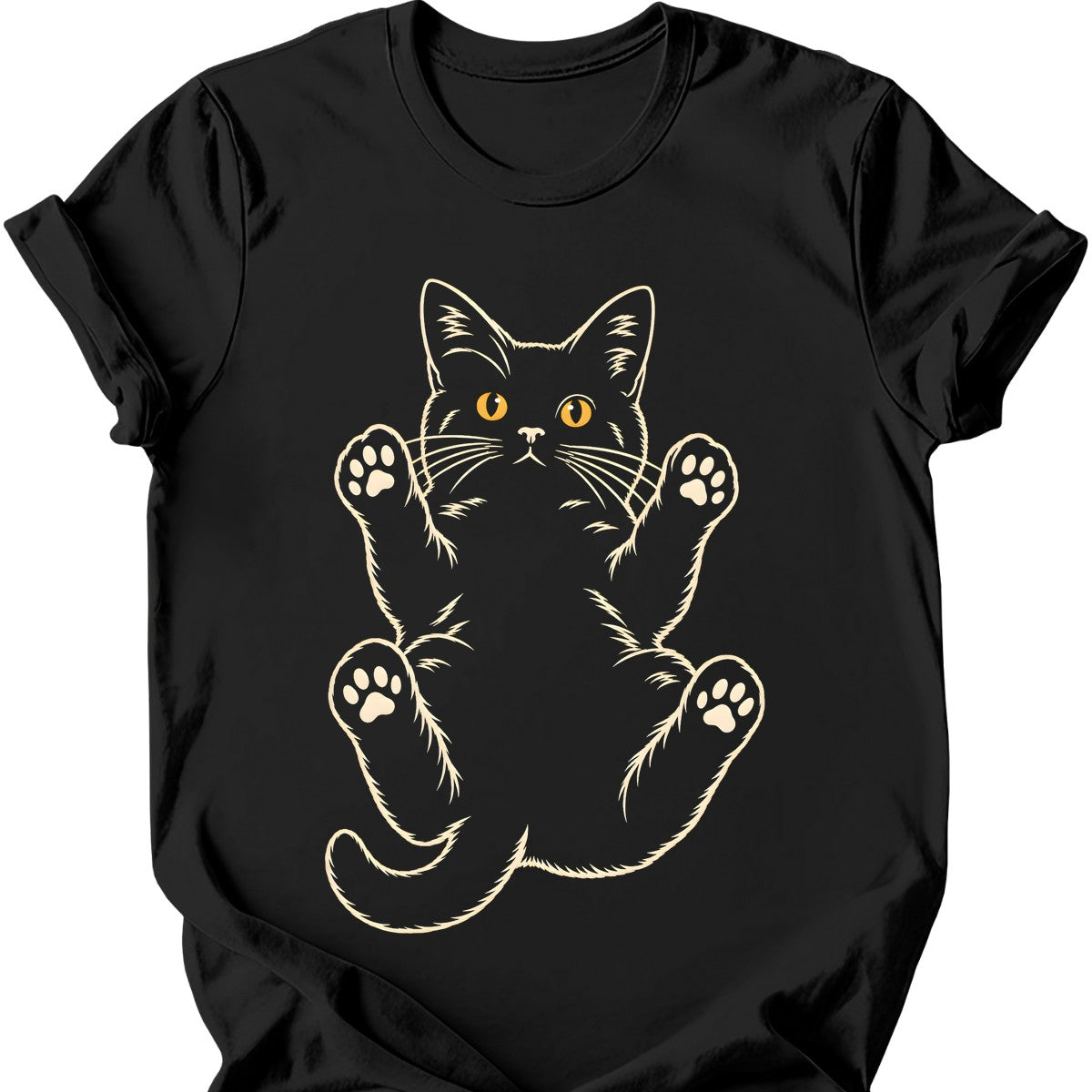 Belly Trap Void Cat T-Shirt — Black