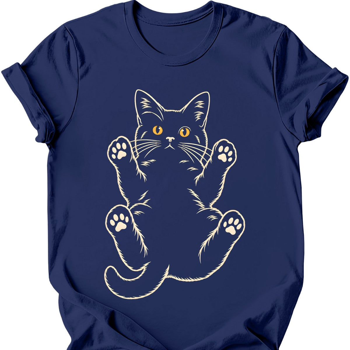 Belly Trap Void Cat T-Shirt — Navy
