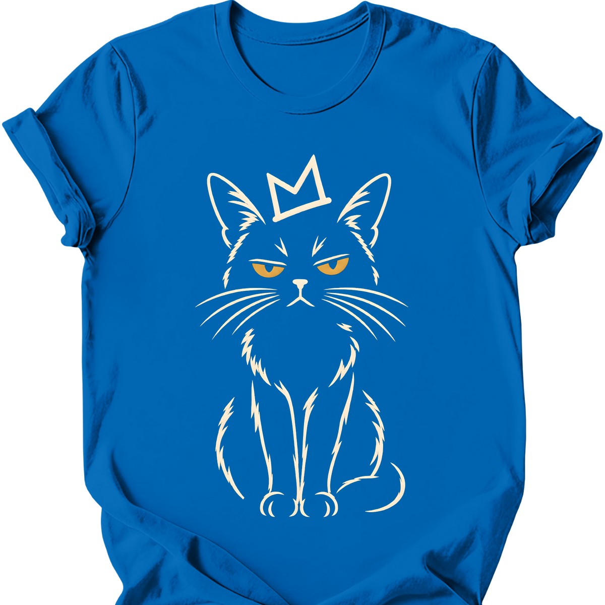 Crowned Void Cat T-Shirt — Royal