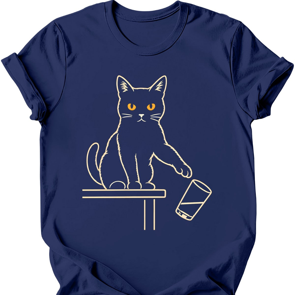 Gravity Void Cat T-Shirt — Navy