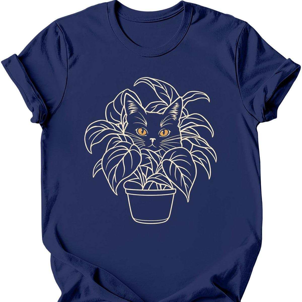 Plant Void Cat T-Shirt — Navy